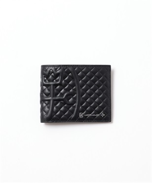 二つ折り財布 純札 カード段8＜ガルボ小物＞(ブラック-フリー)