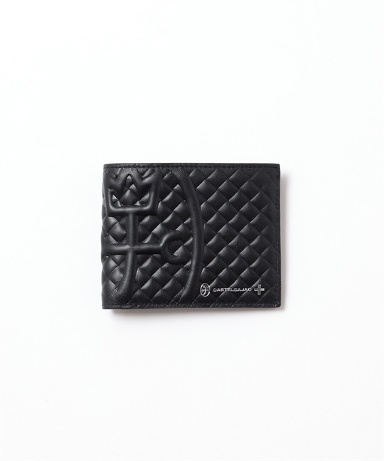 二つ折り財布 純札 カード段8＜ガルボ小物＞(ブラック-フリー)