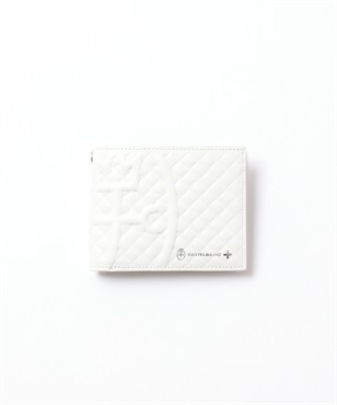 二つ折り財布 カード段4＜ガルボ小物＞(ホワイト-フリー)