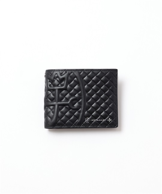 二つ折り財布 カード段4＜ガルボ小物＞(ブラック-フリー)
