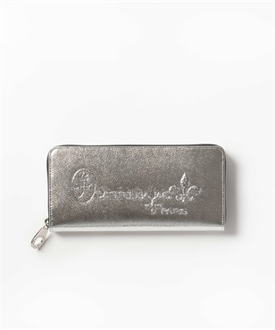 ラウンドファスナー長財布＜グリッター小物＞(シルバー-フリー)