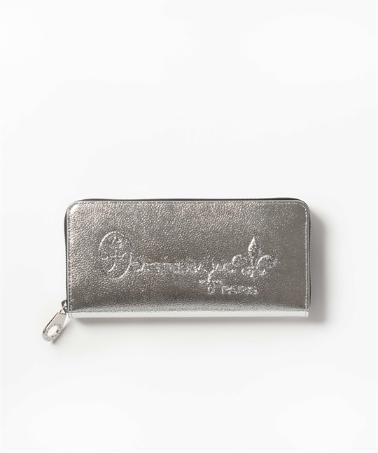 ラウンドファスナー長財布＜グリッター小物＞(シルバー-フリー)