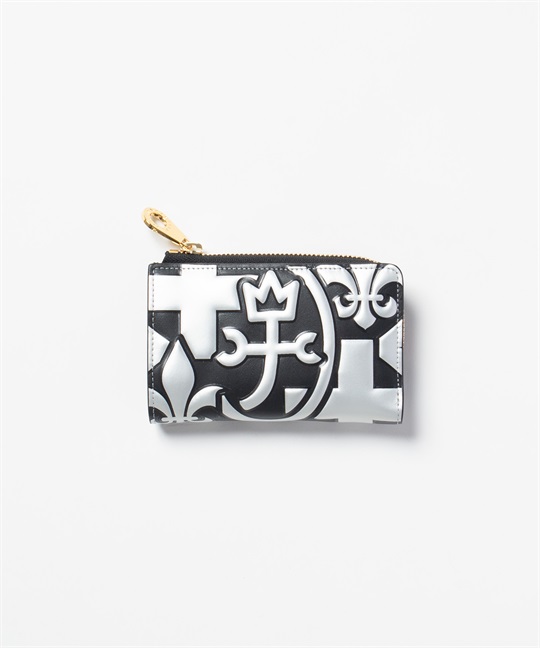 L字ファスナー二つ折り財布＜パロン小物＞(シルバー-フリー)