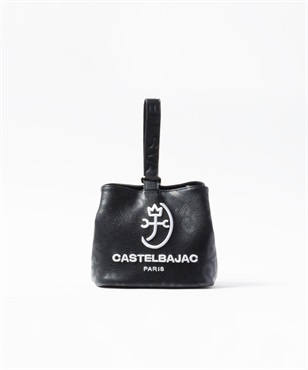 巾着ポーチバッグ＜クレール＞(ブラック-フリー)