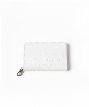 ラウンドファスナーセミ長財布＜ミカ小物＞(ホワイト-フリー)