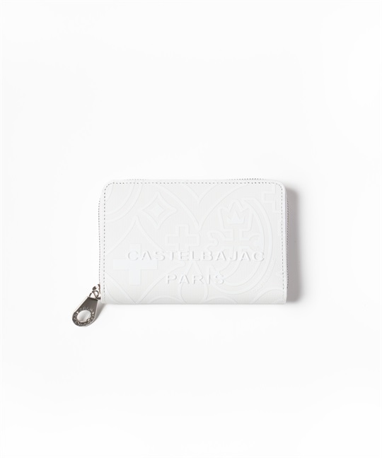 ラウンドファスナーセミ長財布＜ミカ小物＞(ホワイト-フリー)