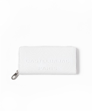 ラウンドファスナー長財布＜ミカ小物＞(ホワイト-フリー)