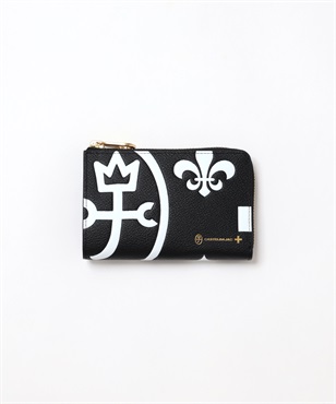 二つ折り財布 カード段6＜ネゼル＞(ブラック-フリー)
