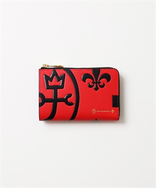 二つ折り財布 カード段6＜ネゼル＞(レッド-フリー)