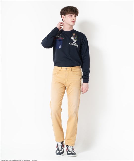 CASTELBAJAC - 極美品 カステルバジャック トムとジェリー コラボ ストレッチパンツ 50 TOM and JERRY】綿ストレッチデニム | カステルバジャック