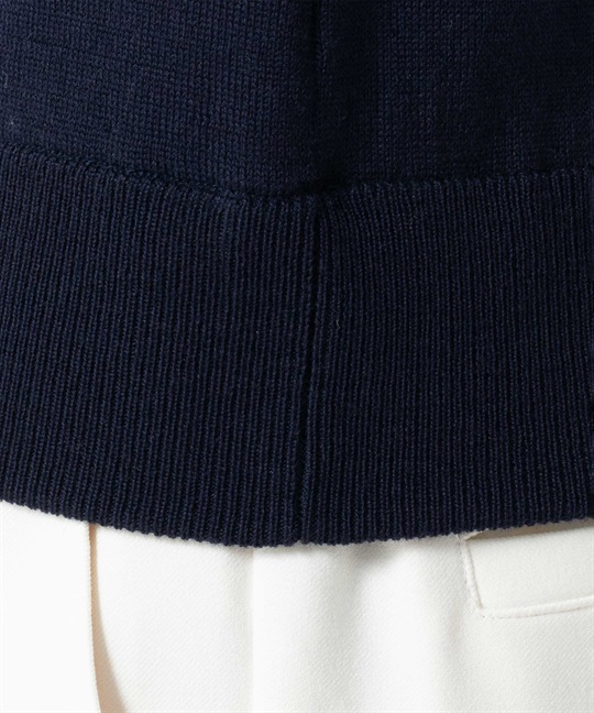 クマアップリケ刺繍リブ衿セーター | カステルバジャック